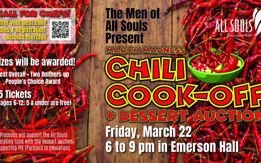 Join Us for the All Souls Chili Cook-Off & Dessert Auction!