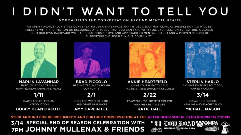 Colorful flier advertising an event at Tulsa's WOMPA