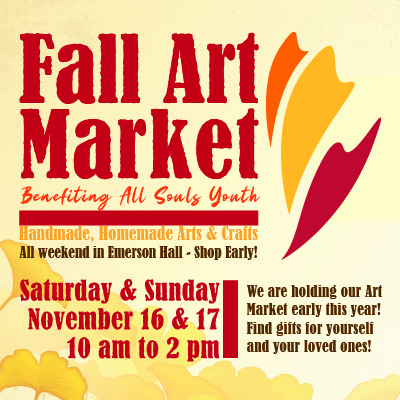 An ad for the All Souls Fall Art Market